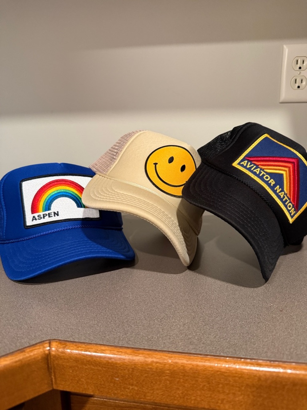2 Aviator Nation Hats & 1 Happy trucker hat⚡️. YOU GET ALL 3 HATS!!! - Picture 3 of 3